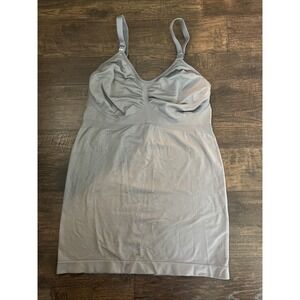 HOFISH‎ Nursing Tank Top Gray  Stretch Adjustable Straps Maternity Baby Large